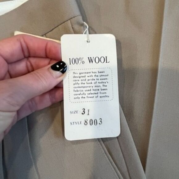 Vintage Zannini Deadstock Men's Dress Pants Size 31 x 35 Unhemmed NEW - Picture 11 of 11